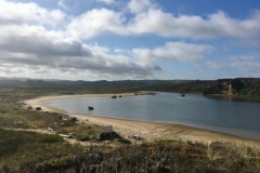 View looking down from Highway 1 into the mouth of Butano/Pescadero Marsh - September 2019