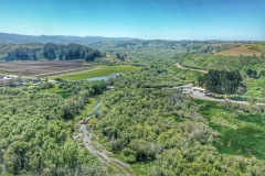 Aerial View looking upstream at Butano Creek, June 2019