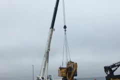 Delivery of the pontoon excavator, May 31 2019