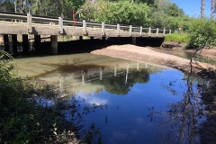 Initial sediment plug removal at Pescadero Creek Road, July 2019