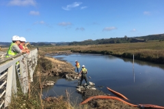 Work on Marsh constrol Structure, August 2019
